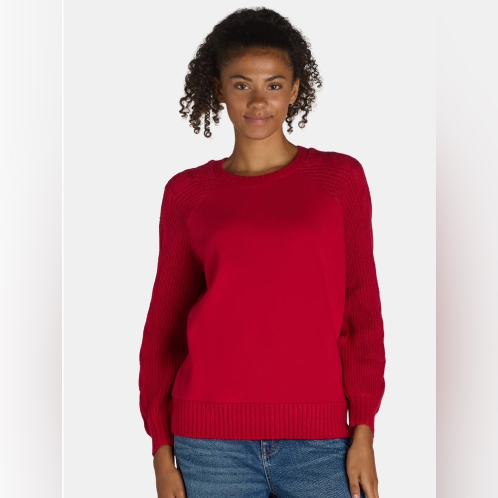 Mixed Media Crewneck Sweatshirt